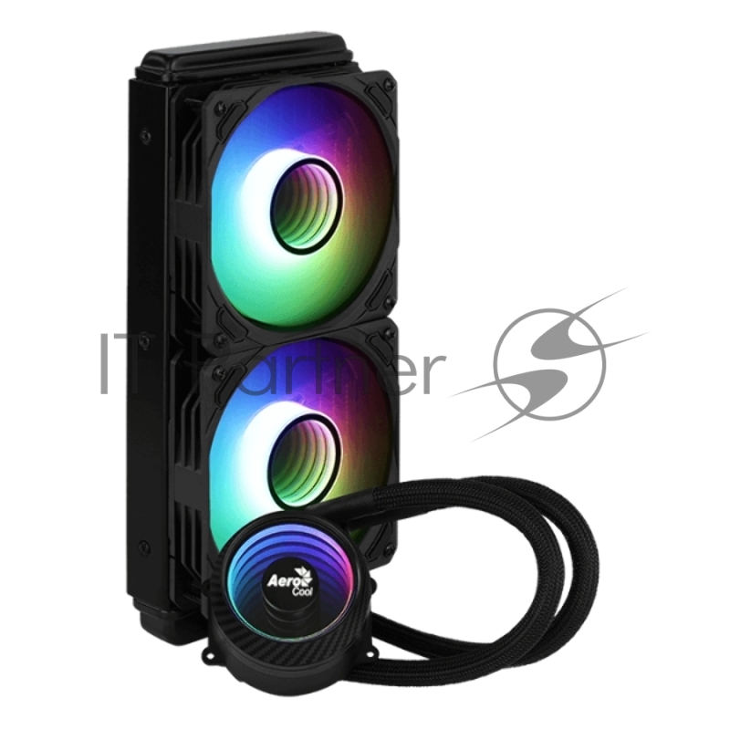 Комплект водяного охлаждения Aerocool Mirage L240 (универсальный, 400W, 26.8 (макс) dB, 600-2000 rpm, 2x120мм, 4 pin, RG