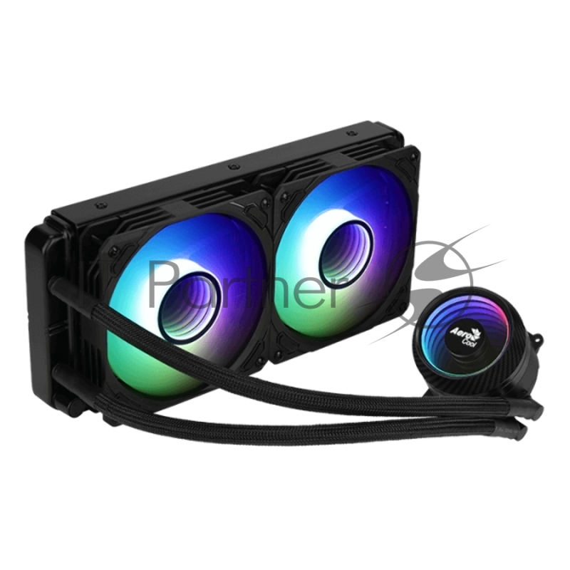 Комплект водяного охлаждения Aerocool Mirage L240 (универсальный, 400W, 26.8 (макс) dB, 600-2000 rpm, 2x120мм, 4 pin, RG
