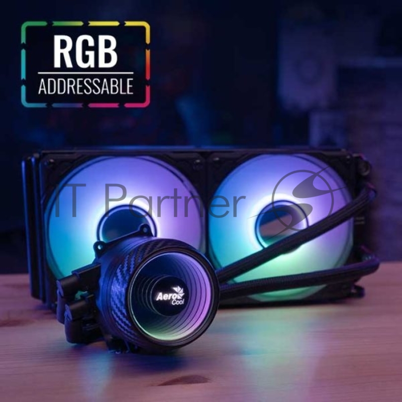 Комплект водяного охлаждения Aerocool Mirage L240 (универсальный, 400W, 26.8 (макс) dB, 600-2000 rpm, 2x120мм, 4 pin, RG