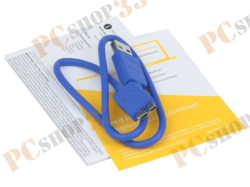 Внешний жесткий диск 1000ГБ 2.5 Western Digital My Passport WDBBEX0010BBL, синий (USB3.0)