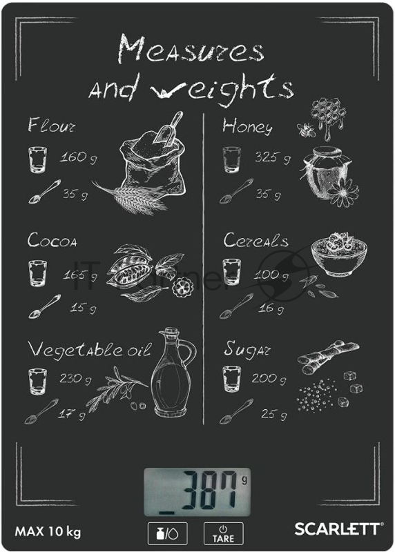Весы кухонные электронные Scarlett SC-KS57P64 рисунок