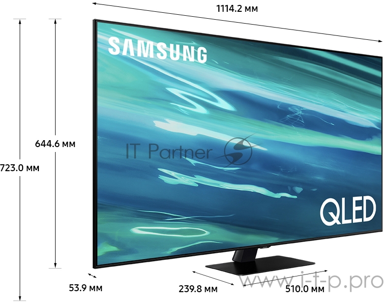 Телевизор ЖК 50 Samsung Телевизор ЖК 50 Samsung/ 50”, QLED, Smart TV,Wi-Fi, Voice, PQI 3200, HDR 8х, HDR10+, DVB-T2/C/S2, 2.2 CH, 40W, OTS Lite, 4HDMI, 2USB, CARBON SILVER/SAND CARBON
