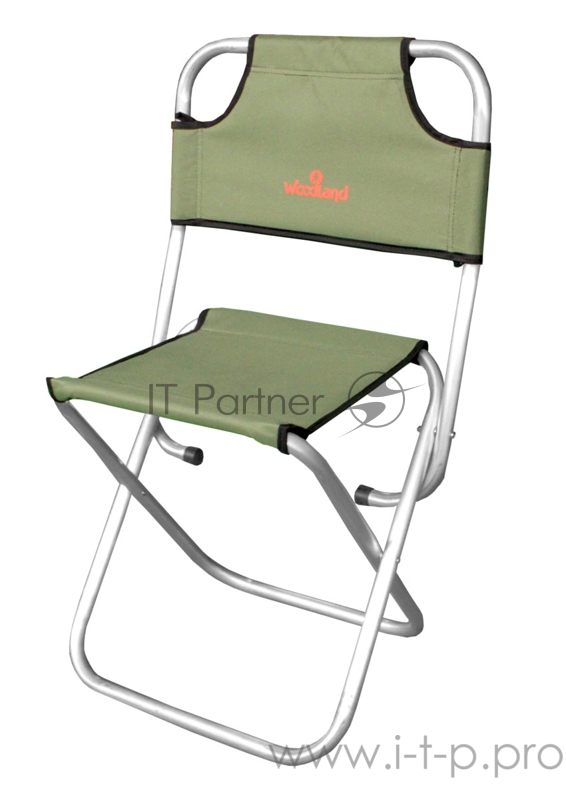 Стул Woodland Camp Stool ALU MAX складной, со спинкой, 49 x 35 х 44 (85) см (алюминий) ASP-02