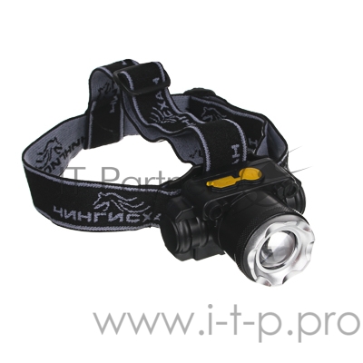 Фонарик ЧИНГИСХАН налобный, XPE, 5 Вт, 6х7см, 3 режима, 1500мАч, USВ кабель, пластик,1 цвет