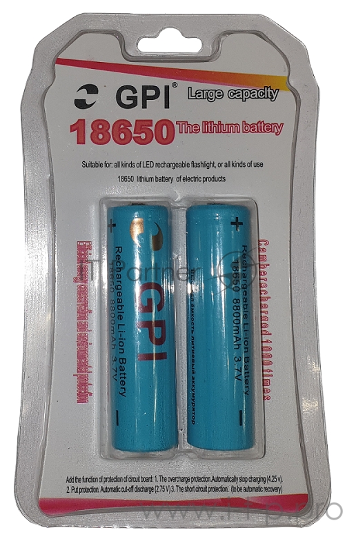 Аккумулятор в блистере 2шт 18650 8800 mAh 3,7V(повышенной емкости)