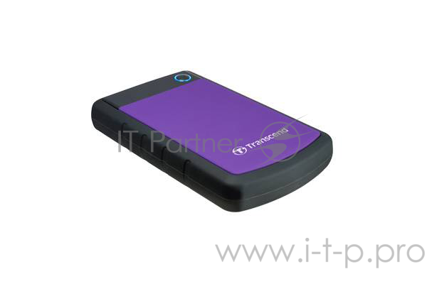 Внешний жесткий диск 2000ГБ 2.5 Transcend StoreJet 25H3 TS2TSJ25H3P, серо-фиолетовый (USB3.0)