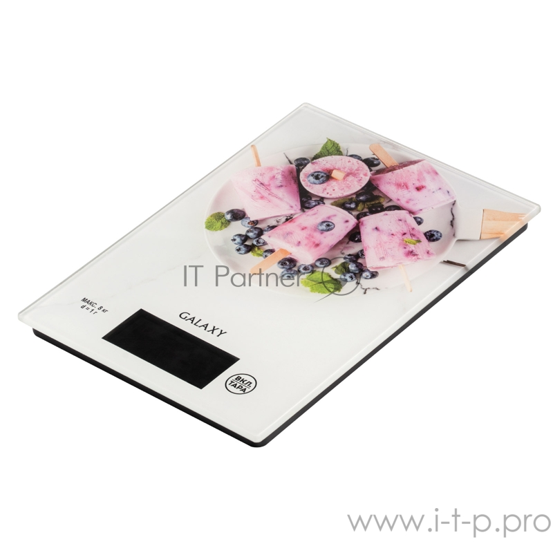 Весы кухонные Galaxy GL2810, белый/рисунок