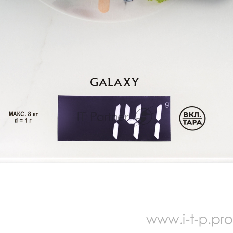 Весы кухонные Galaxy GL2810, белый/рисунок