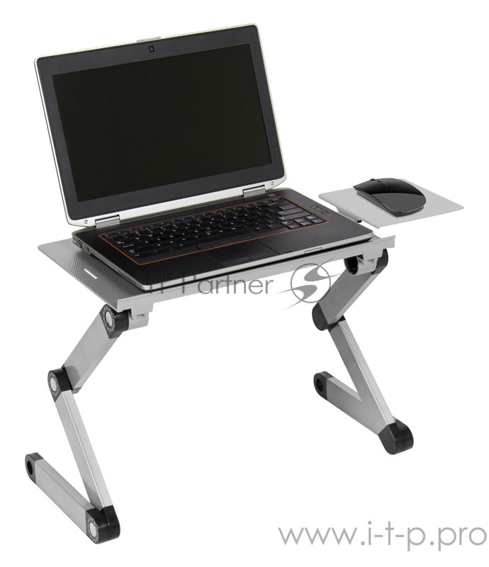 Стол для ноутбука Cactus CS-LS-T8-C серебристый