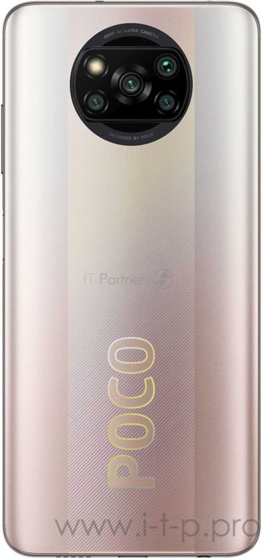 Смартфон Xiaomi Poco X3 Pro 256Gb 8Gb бронзовый моноблок 3G 4G 2Sim 6.67 1080x2400 Android 11 48Mpix 802.11 a/b/g/n/ac NFC GPS GSM900/1800 GSM1900 MP3 A-GPS microSD max256Gb