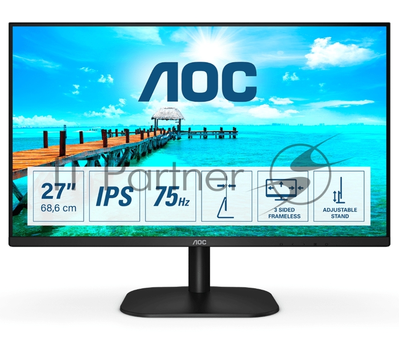 Монитор AOC 27 Value Line 27B2H/EU/01 черный IPS LED 7ms 16:9 HDMI матовая 250cd 178гр/178гр 1920x1080 D-Sub FHD 3.6кг