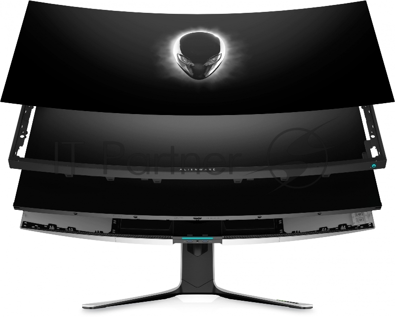 Монитор Alienware AW3821DW, 37.5, FIPS, 3840x1600at 144Hz, 21:9, 450cd/m2, 1000:1, 178/178, HAS, 2*HDMI, DP, 5xUSB 3.2, Alien FX Lightning, G-Sync, Silver, 95% DCI-P3, 3 Y