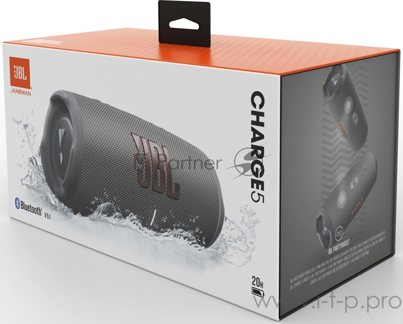 Портативная акустическая система JBL Charge 5 серая