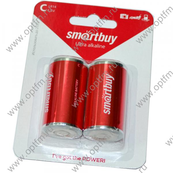 Батарейка алкалиновая SmartBuy C LR14 (блистер/2шт)