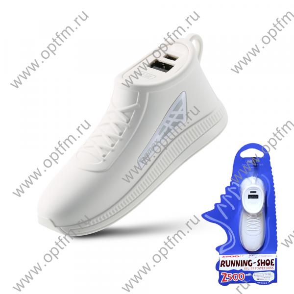 Аккумулятор внешний 2500mA REMAX Running-Shoe RPL-57 (USB выход 1A) белый