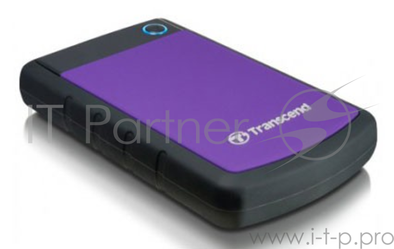 Внешний жесткий диск 1000ГБ 2.5 Transcend StoreJet 25H3 TS1TSJ25H3P, серо-фиолетовый (USB3.0)