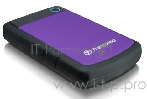 Внешний жесткий диск 1000ГБ 2.5 Transcend StoreJet 25H3 TS1TSJ25H3P, серо-фиолетовый (USB3.0)