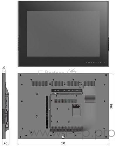 Встраиваемый телевизор ЖК 22 KITEQ Встраиваемый ТВ, ниша 38 см, 22, Full HD, Smart TV + Подъемный механизм Blum
