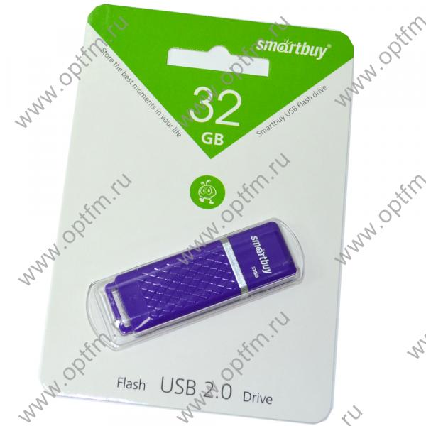 32GB USB 2.0 Flash Drive SmartBuy Quartz фиолетовый (SB32GBQZ-V)