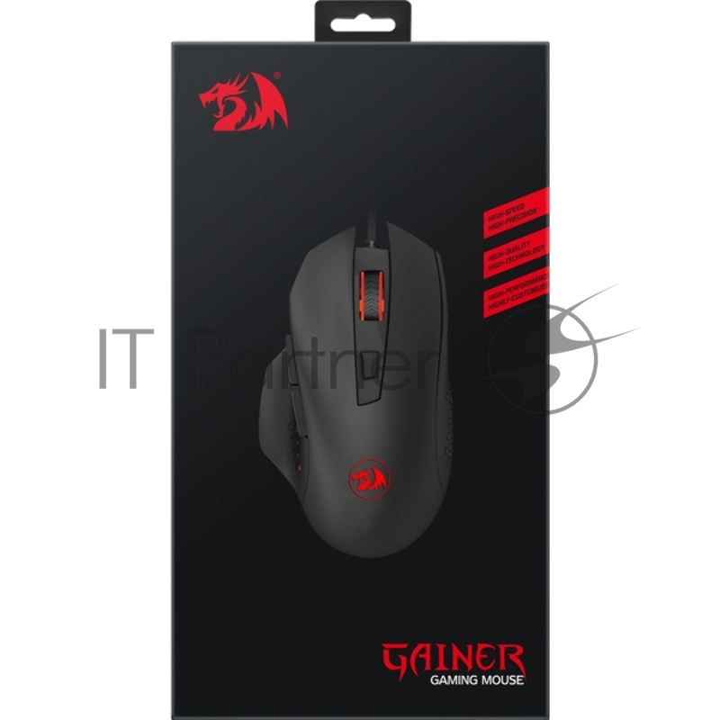 Мышь проводная игровая DEFENDER Gainer оптика,6кнопок,1000-3200dpi 75170