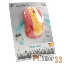 Мышь Logitech M235 рисунок Беспроводная (1000dpi) USB1.1 для ноутбука Spain (910-004028)