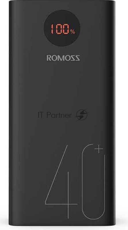 Мобильный аккумулятор Romoss PEA40 Li-Pol 40000mAh 3A+2.1A черный 2xUSB