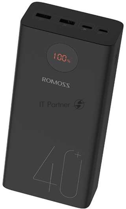 Мобильный аккумулятор Romoss PEA40 Li-Pol 40000mAh 3A+2.1A черный 2xUSB