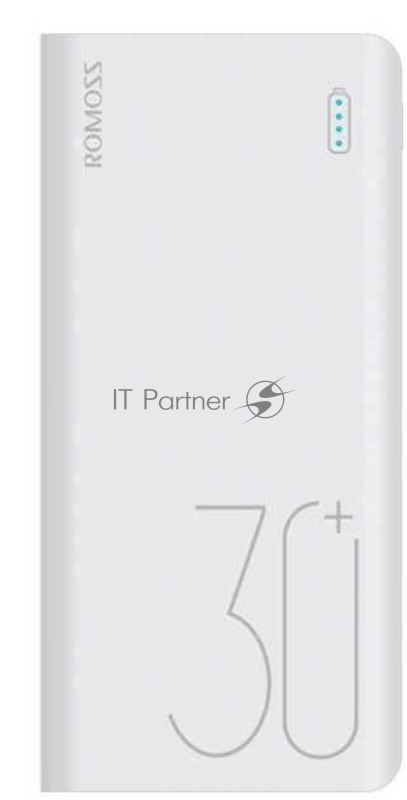 Мобильный аккумулятор Romoss PH30 Pro (Sense 8+) Li-Pol 30000mAh 3A+2.1A белый 2xUSB