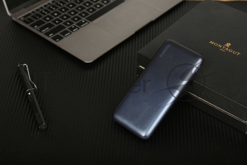 Мобильный аккумулятор Romoss WSL10 Li-Pol 10000mAh 3A+2A синий 2xUSB беспроводная зарядка