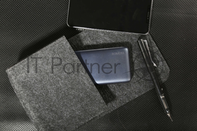 Мобильный аккумулятор Romoss WSL10 Li-Pol 10000mAh 3A+2A синий 2xUSB беспроводная зарядка