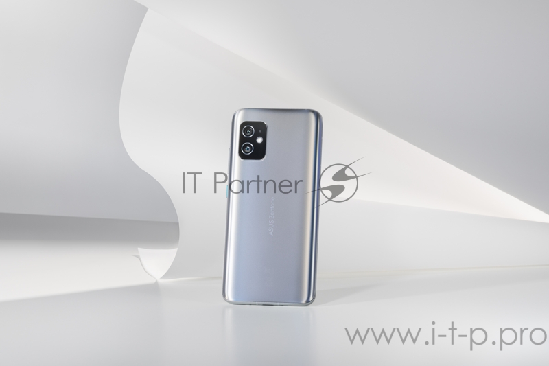 Смартфон Asus ZS590KS Zenfone 8 128Gb 8Gb серебристый моноблок 3G 4G 2Sim 5.92 1080x2400 Android 11 64Mpix 802.11 a/b/g/n/ac/ax NFC GPS GSM900/1800