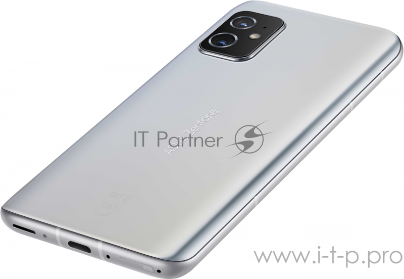 Смартфон Asus ZS590KS Zenfone 8 128Gb 8Gb серебристый моноблок 3G 4G 2Sim 5.92 1080x2400 Android 11 64Mpix 802.11 a/b/g/n/ac/ax NFC GPS GSM900/1800