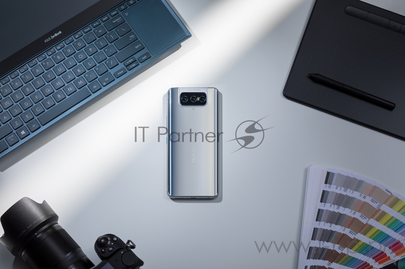 Смартфон Asus ZS590KS Zenfone 8 128Gb 8Gb серебристый моноблок 3G 4G 2Sim 5.92 1080x2400 Android 11 64Mpix 802.11 a/b/g/n/ac/ax NFC GPS GSM900/1800