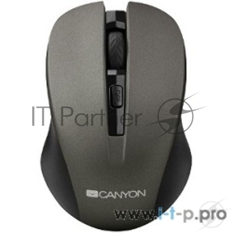 Мышь CANYON CNE-CMSW1G Gray USB {wireless mouse with 3 buttons, DPI changeable 800/1000/1200}