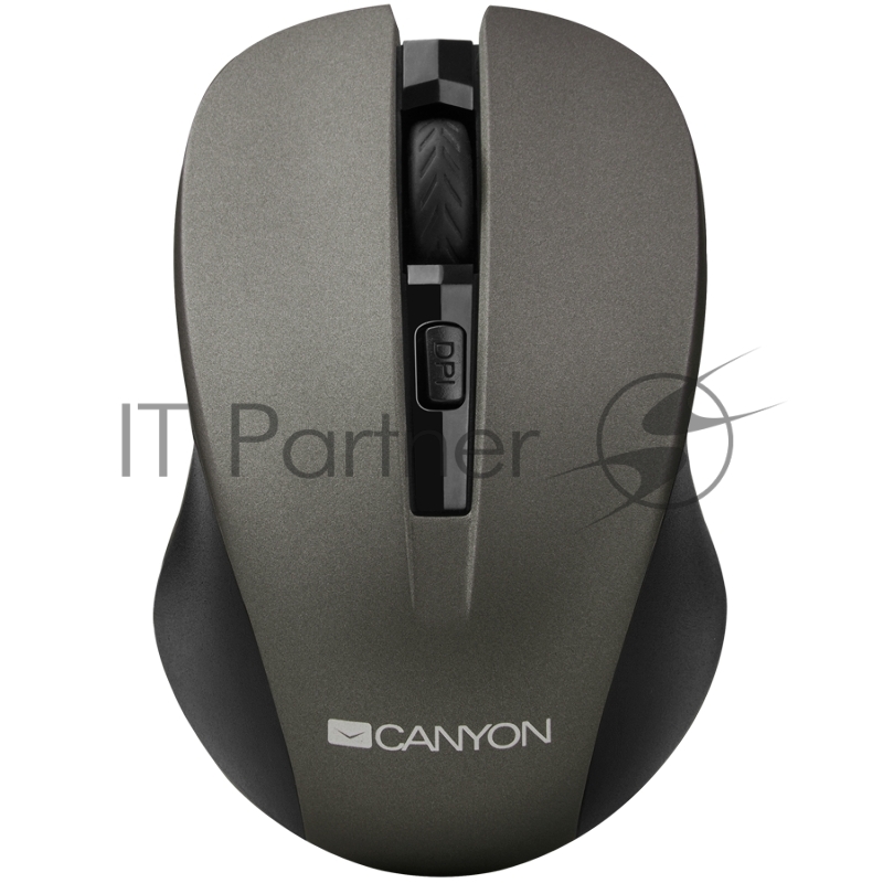 Мышь CANYON CNE-CMSW1G Gray USB {wireless mouse with 3 buttons, DPI changeable 800/1000/1200}