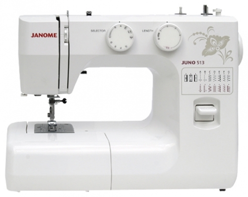 Швейная машина Janome Juno 513 белый/цветы