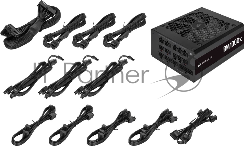 Блок питания Corsair ATX 1000W RM1000X 80+ gold 24+2x(4+4) pin APFC 135mm fan 11xSATA Cab Manag RTL