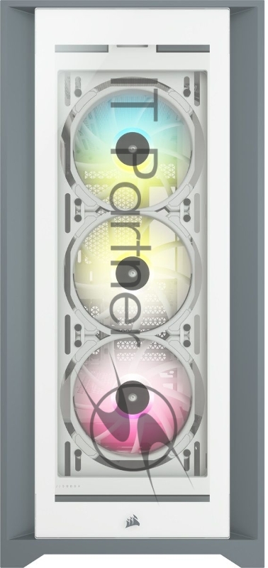 iCUE 5000X RGB CC-9011213-WW Tempered Glass Mid-Tower Smart Case, White