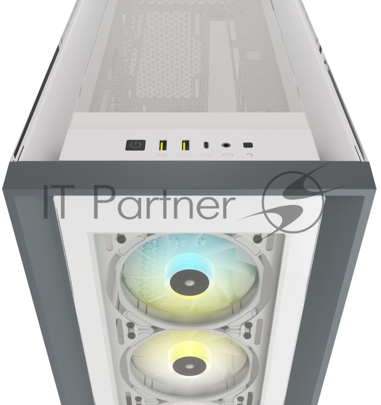 iCUE 5000X RGB CC-9011213-WW Tempered Glass Mid-Tower Smart Case, White