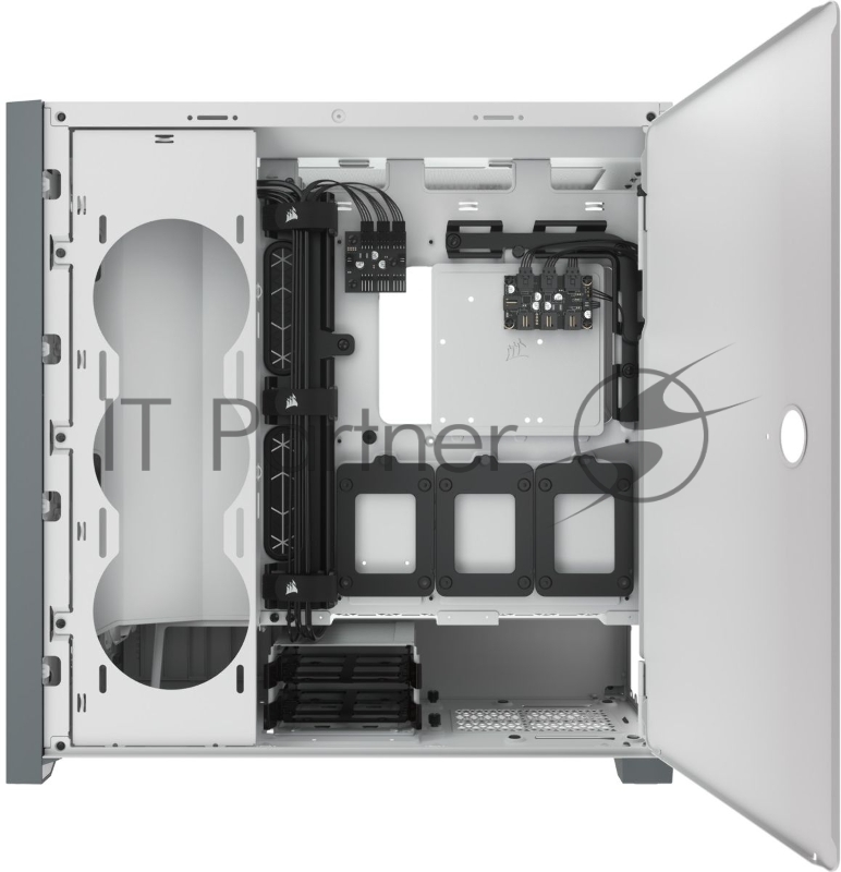 iCUE 5000X RGB CC-9011213-WW Tempered Glass Mid-Tower Smart Case, White