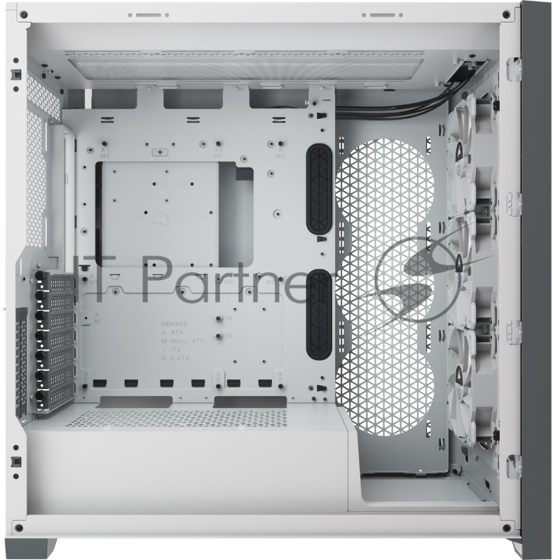 iCUE 5000X RGB CC-9011213-WW Tempered Glass Mid-Tower Smart Case, White