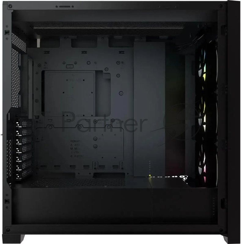 iCUE 5000X RGB CC-9011212-WW Tempered Glass Mid-Tower Smart Case, Black