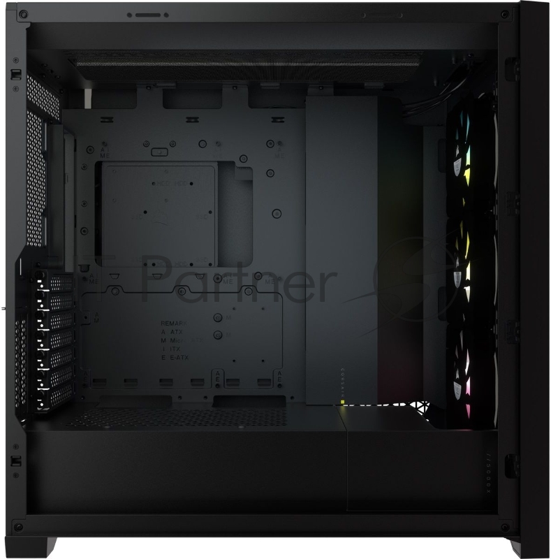 iCUE 5000X RGB CC-9011212-WW Tempered Glass Mid-Tower Smart Case, Black