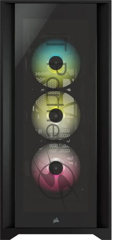 iCUE 5000X RGB CC-9011212-WW Tempered Glass Mid-Tower Smart Case, Black