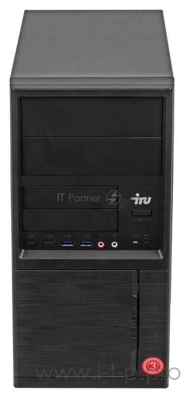ПК IRU Office 612 MT PG G6400 (4)/4Gb/SSD240Gb/UHDG 610/Free DOS/GbitEth/400W/черный