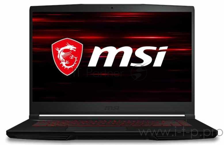 Ноутбук MSI GF63 Thin 10UC-422XRU 15.6(1920x1080 (матовый, 144Hz) IPS)/Intel Core i7 10750H(2.6Ghz)/8192Mb/512SSDGb GeForce RTX3050(4096Mb)/Cam/BT/WiFi/war 1y/1.86kg/black/DOS