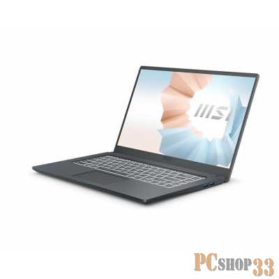 Ноутбук MSI Modern 15 A11SBL-453XRU 15.6(1920x1080 (матовый) IPS)/Intel Core i5 1135G7(2.4Ghz)/8192Mb/512PCISS GeForce MX450(2048Mb)/Cam/BT/WiFi/war 1y/1.6kg/Carbon Grey/DOS