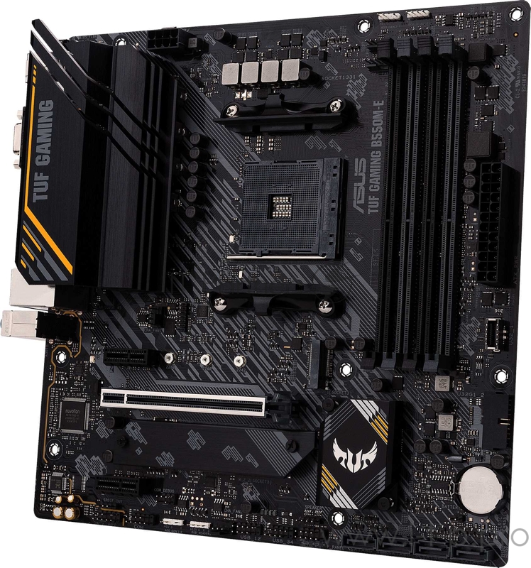 Материнская плата ASUS TUF GAMING B550M-E, Socket AM4, B550, 4*DDR4, HDMI+DP+D-Sub, CrossFireX, SATA3 + RAID, Audio, 2,5Gb LAN, USB 3.2*6, USB 2.0*4, COM*1 header (w/o cable) mATX 90MB17U0-M0EAY0