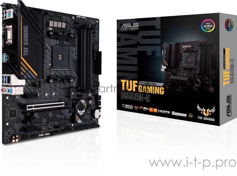 Материнская плата ASUS TUF GAMING B550M-E, Socket AM4, B550, 4*DDR4, HDMI+DP+D-Sub, CrossFireX, SATA3 + RAID, Audio, 2,5Gb LAN, USB 3.2*6, USB 2.0*4, COM*1 header (w/o cable) mATX 90MB17U0-M0EAY0