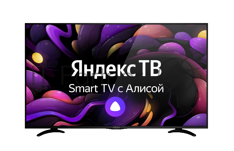 Телевизор LED55 VEKTA LD-55SU8815BS 55 / 140 см, DLED, ULTRA HD (4К), DVB-T/Т2/C/S2, Smart TV на платформе Яндекс, IPTV+TV, голосовой ассистент Алиса, 4-ядерный процессор, Андроид 9.0 Pie, 1,5Gb/8Gb, 802.11b/g/n/ac, 2,4/5.0G, Bluetooth 5.0, LAN, CI+,